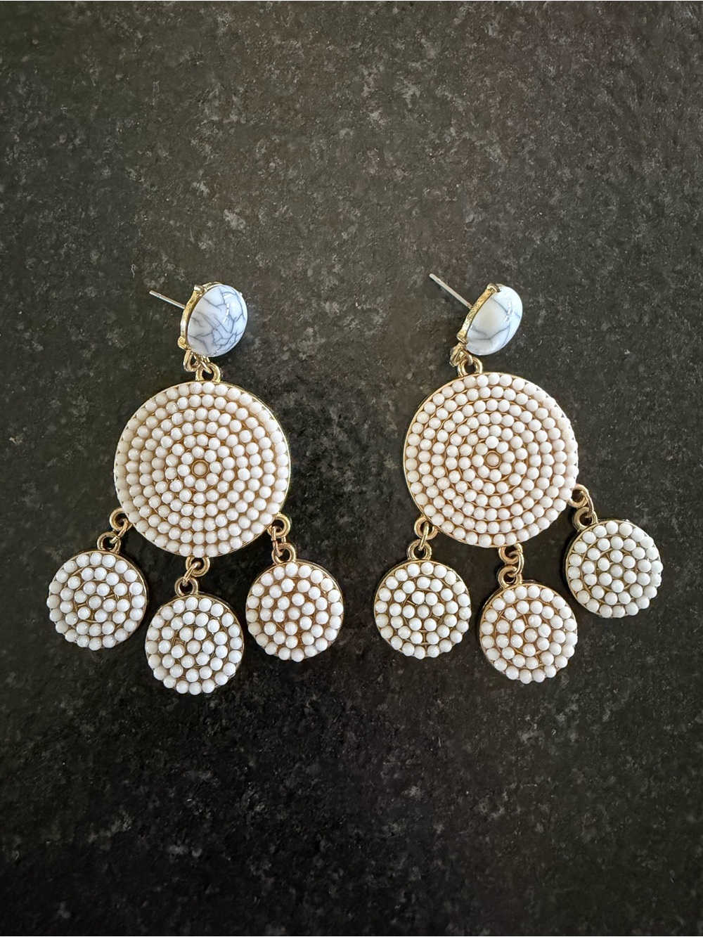 Sugarfix White and Gold Statement Earring